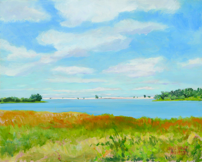 Painting of Dam Pond by Anderson