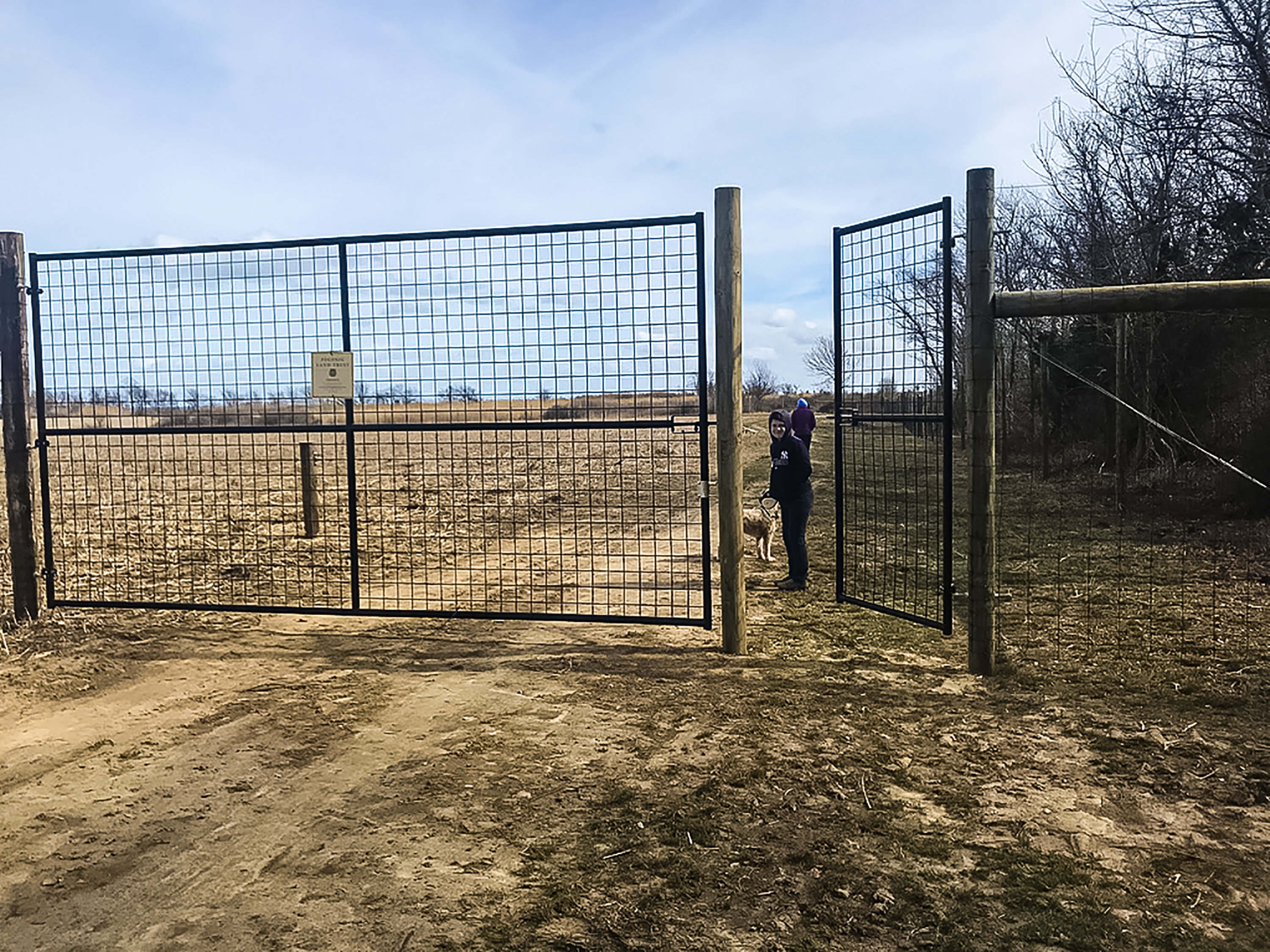 new deer fence at Edwards Farm