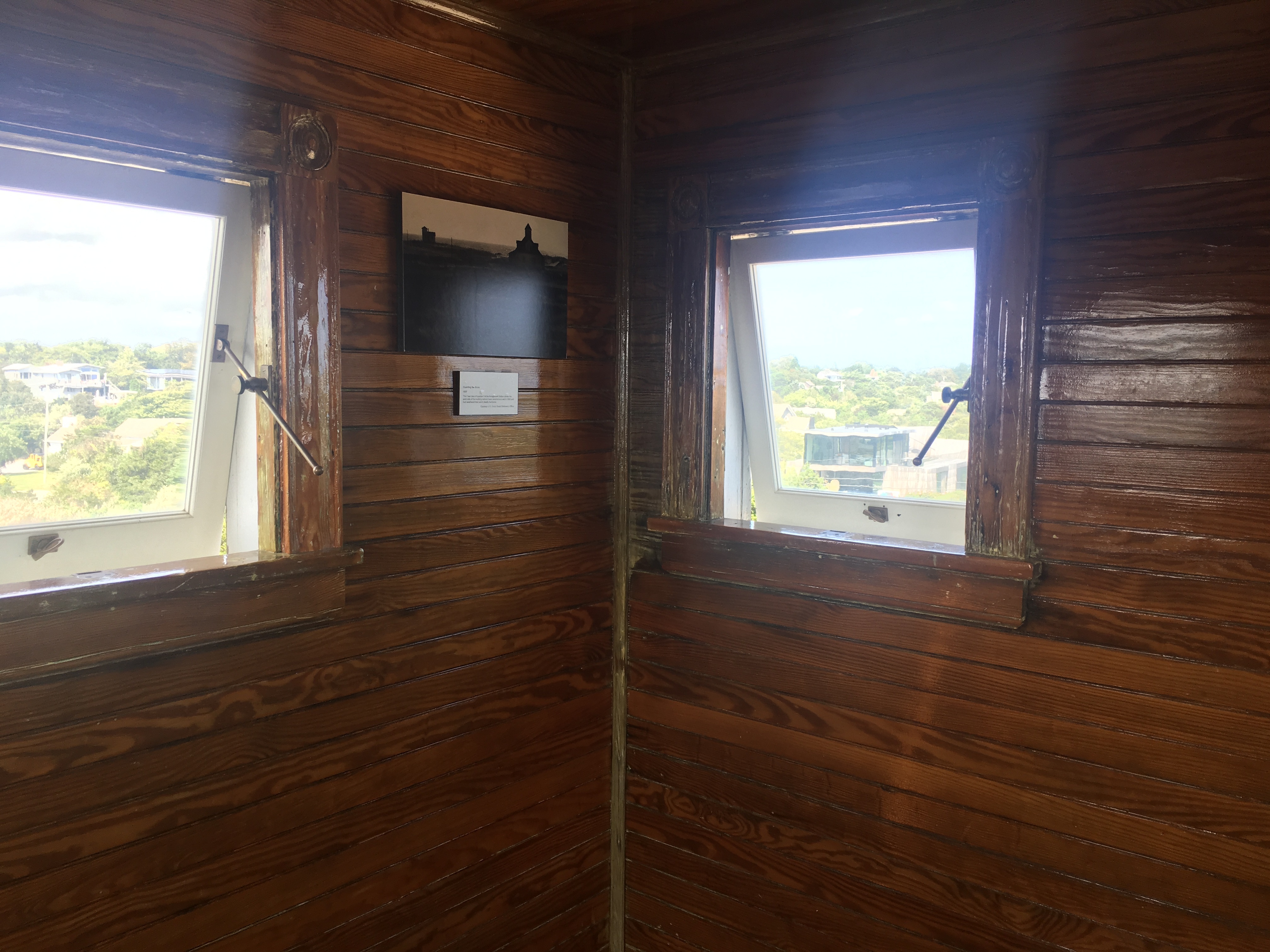 windows and wood paneling