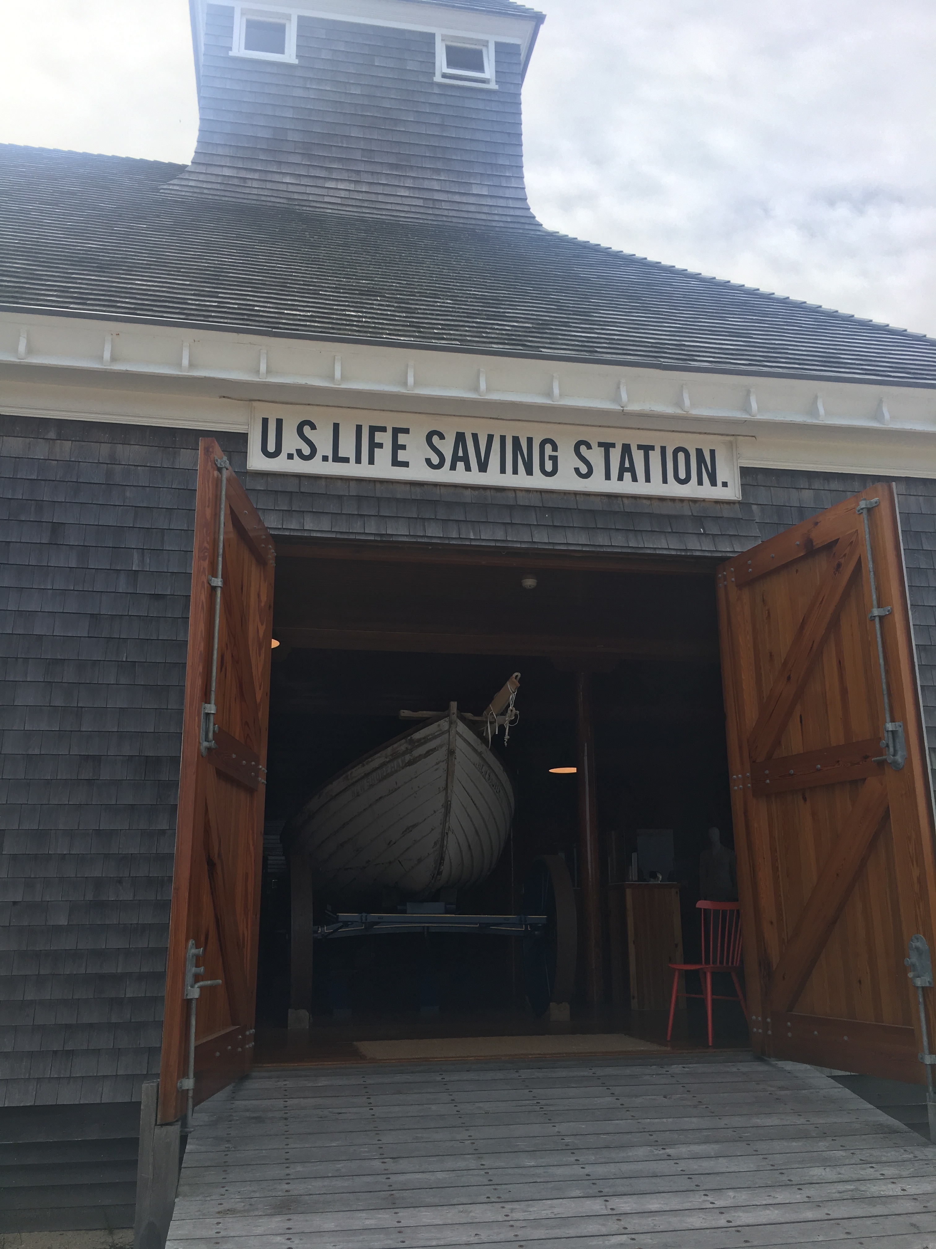 boat at the Amagansett Life-Saving Station