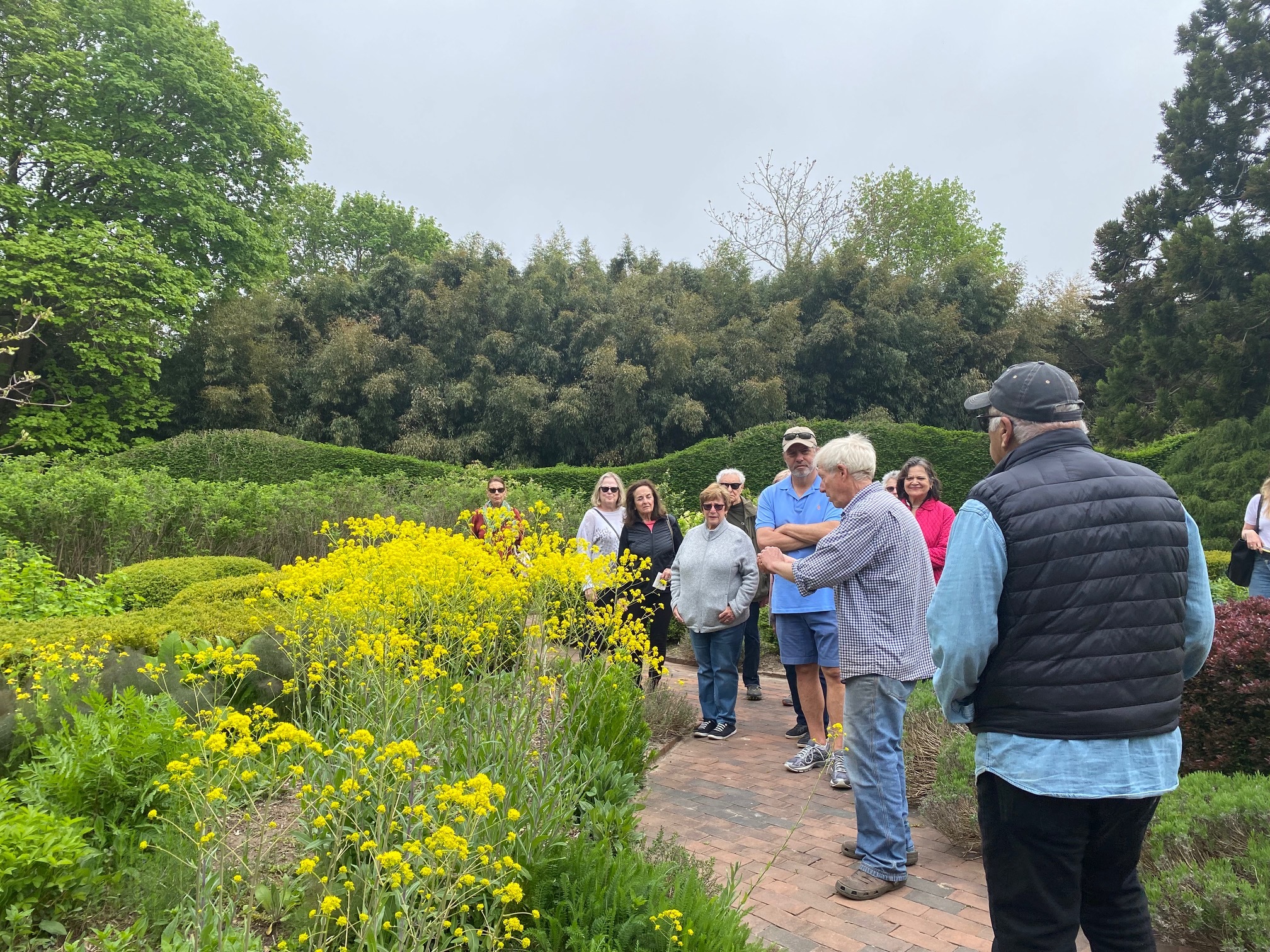 tour near the herb garden